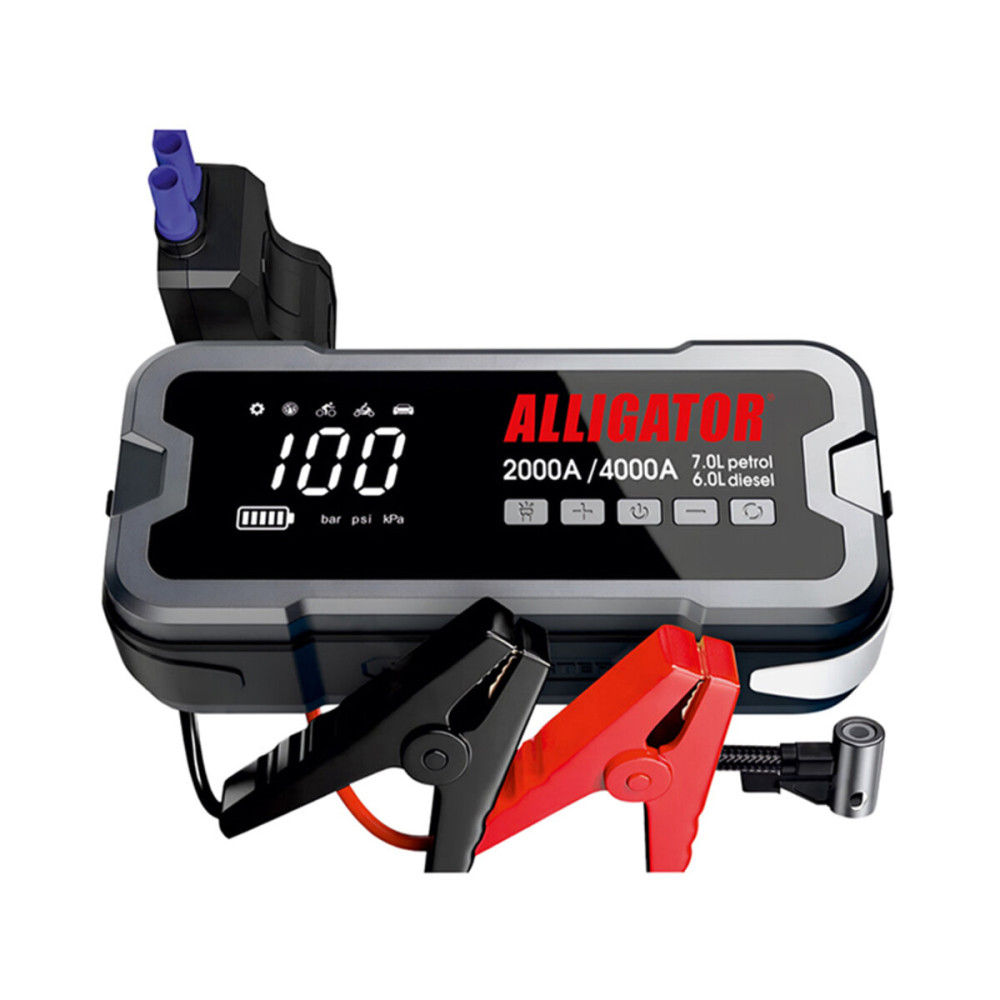 Пусковий пристрій Alligator Jump Starter JS850 2000A/4000A 24000mAh з компресором 10bar