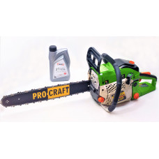 Бензопила Procraft GS-52T+1л олива