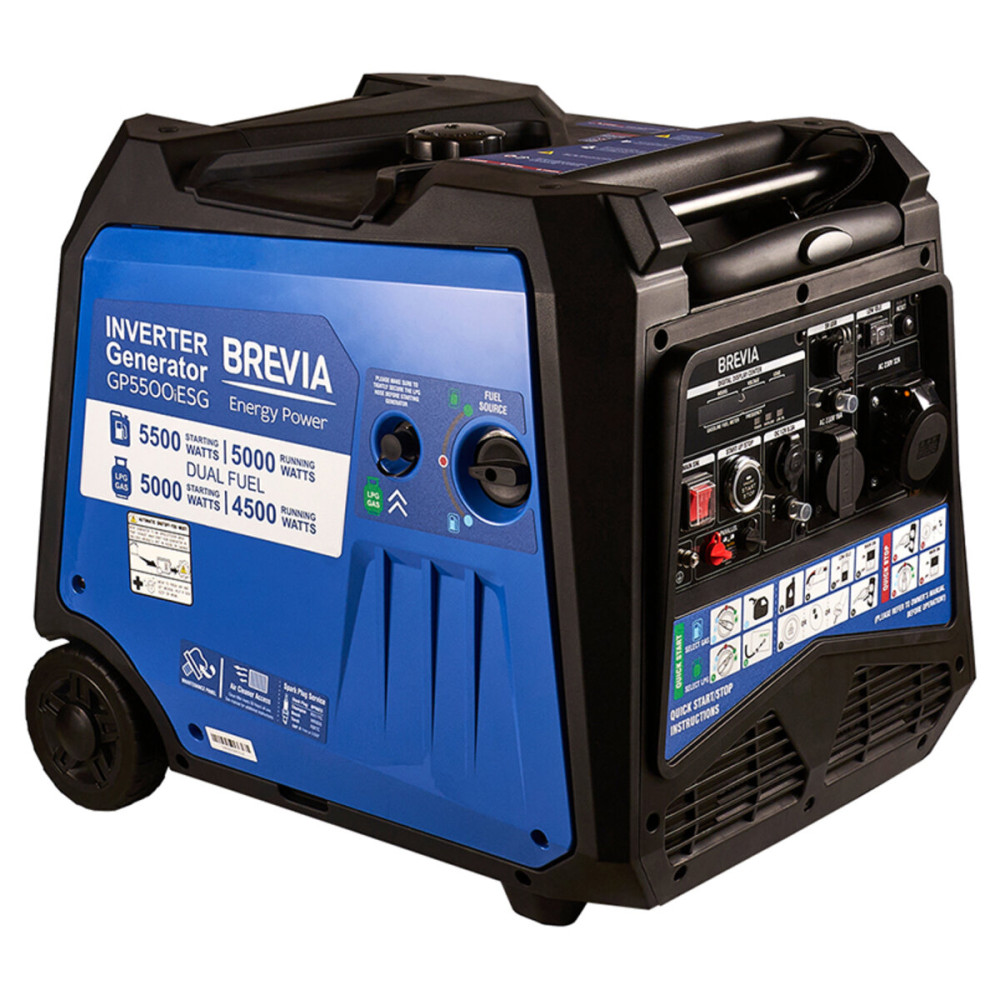 Генератор инверторный Brevia GP5500iESG Газ/Бензин 5.5кВт электростартер