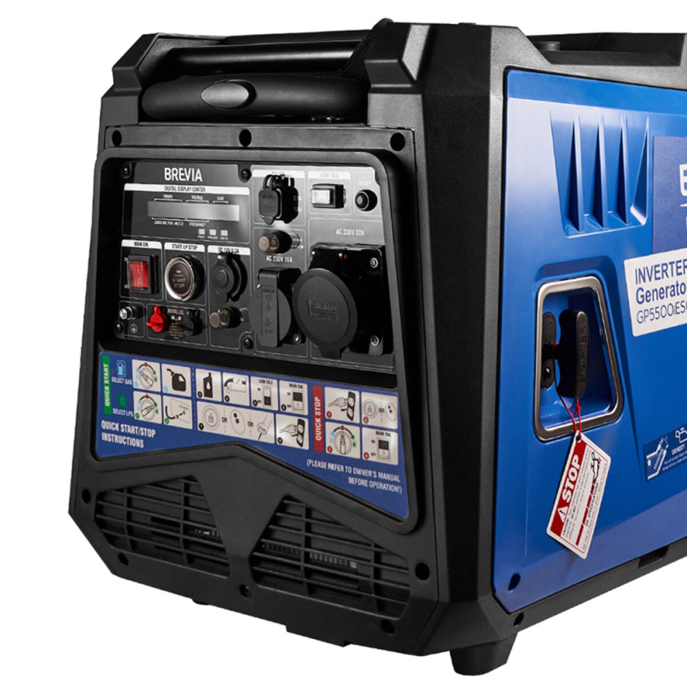 Генератор инверторный Brevia GP5500iESG Газ/Бензин 5.5кВт электростартер