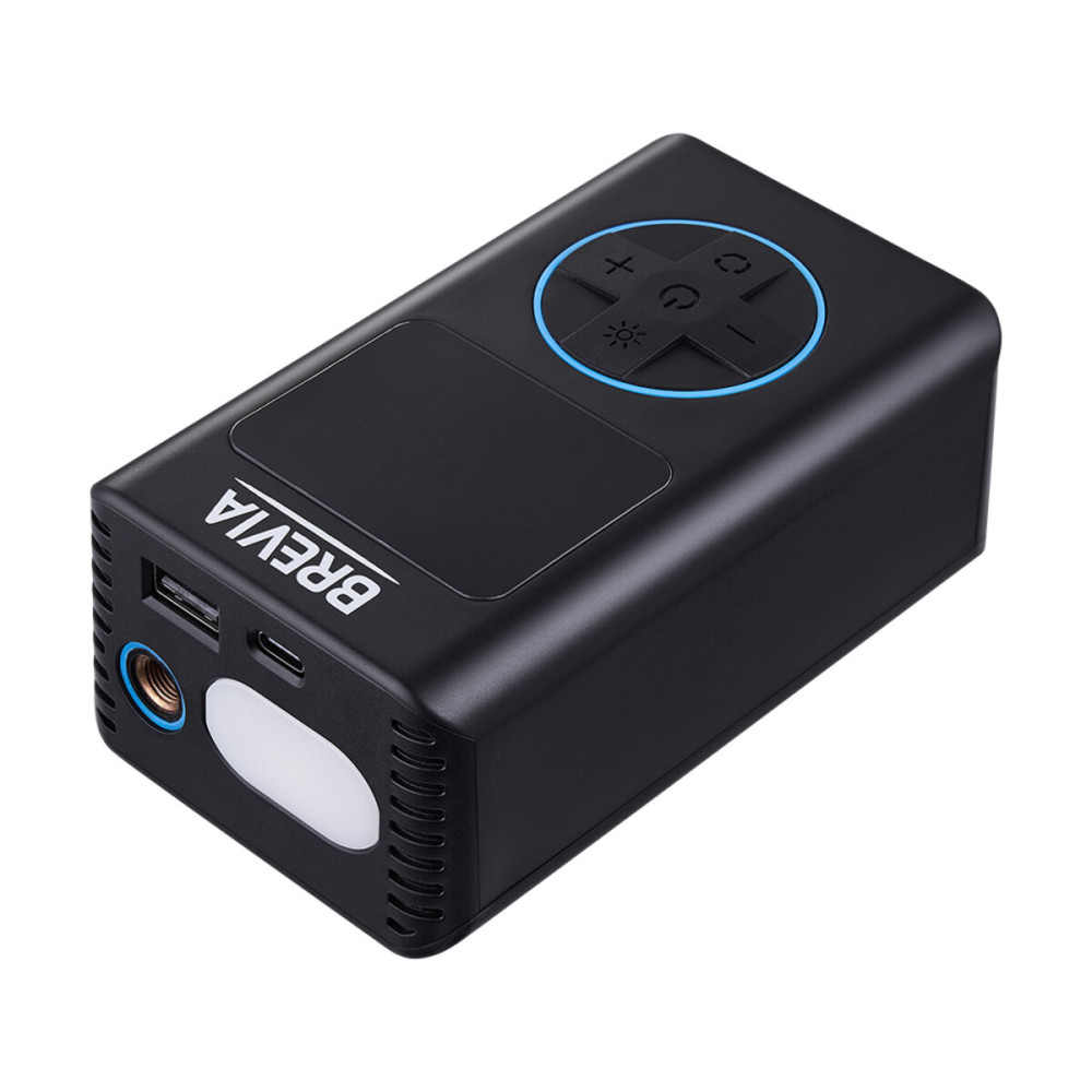 Компресор портативний + PowerBank Brevia 3в1 10Атм 19л/хв 4000mAh з LED-ліхтариком та автостопом