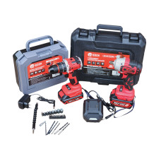 Набір акумуляторний Edon (гайковерт 20/500PBL, шурупокрут ED-21PBL, АКБ 2.0 і 4.0Аг)