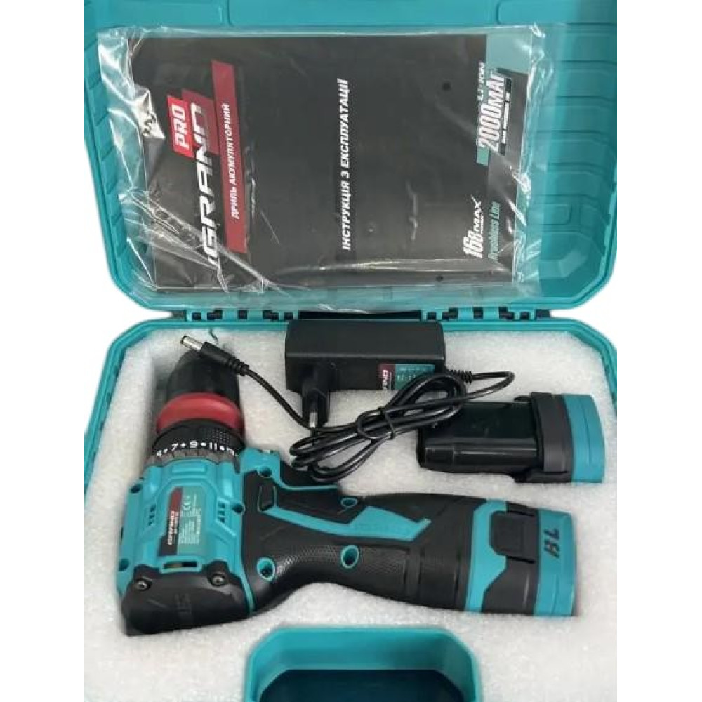Шуруповерт аккумуляторный Grand ДА-16DFR BL (BRUSHLESS)
