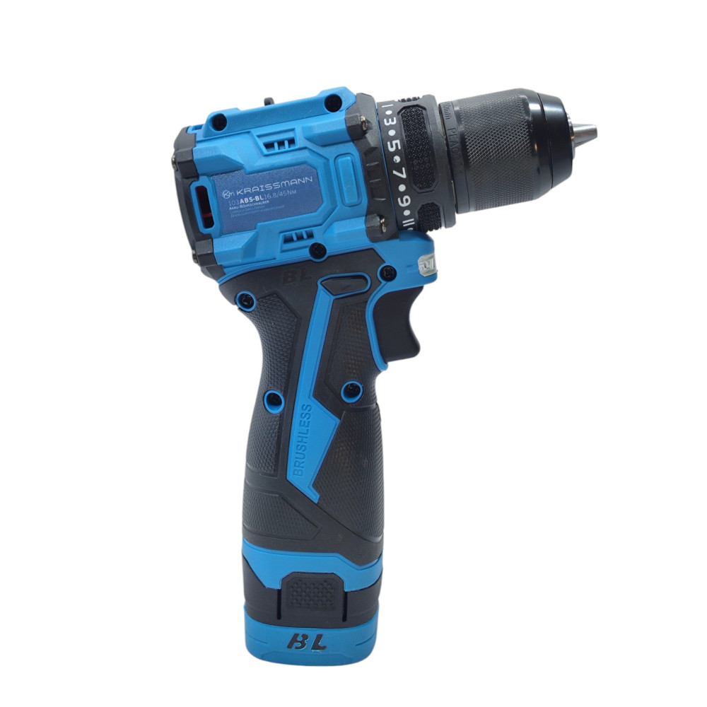 Аккумуляторный шуруповерт KRAISSMANN 103 ABS-BL 16.8/45 Nm (в кейсе)