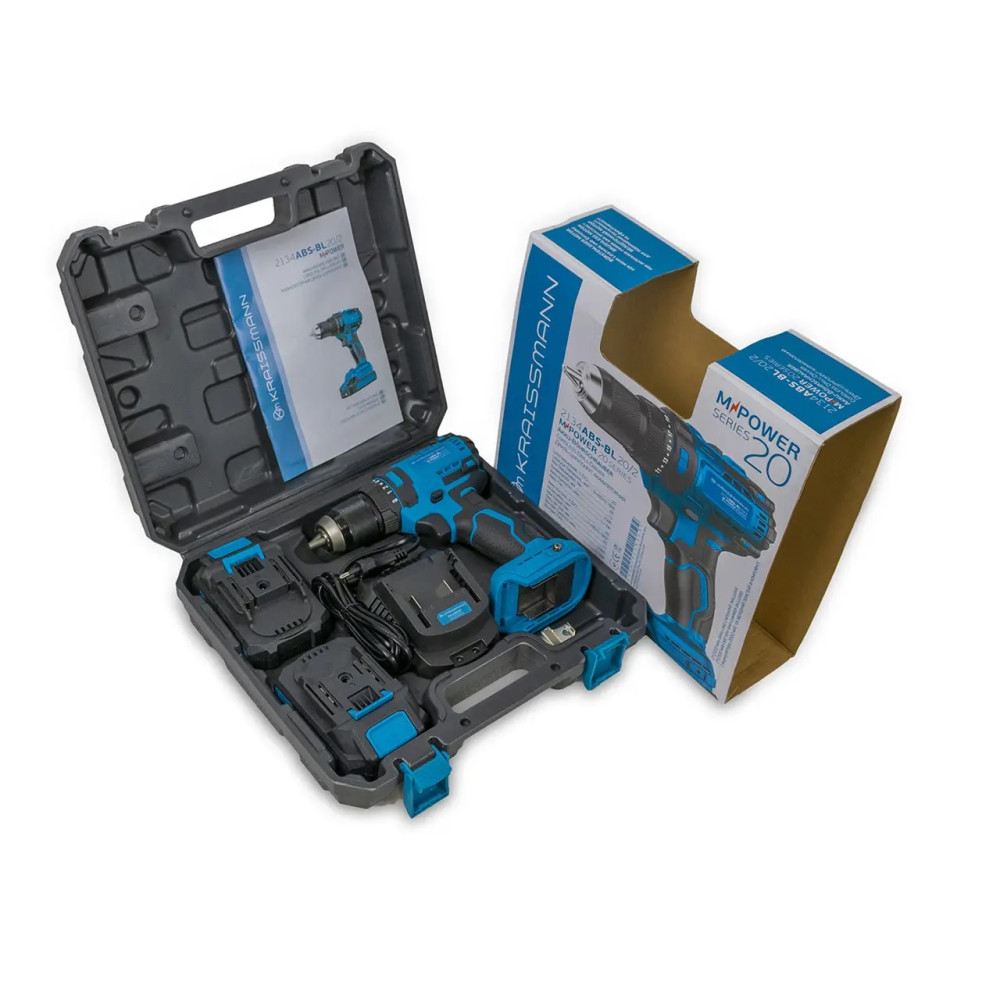 Шуруповерт аккумуляторный KRAISSMANN 2134 ABS-BL 20/2 MP