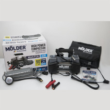 Компресор автомобільний Molder MA25200 12В, 10 Атм, 90 л/хв із зажимами АКБ