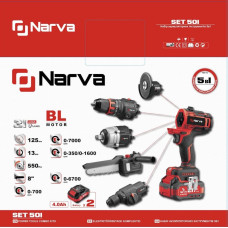 Набор аккумуляторных инструментов NARVA SET-501 5 в 1