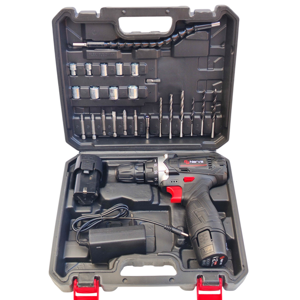 Шуруповерт акумуляторний Narva NCD-12К (з набором)