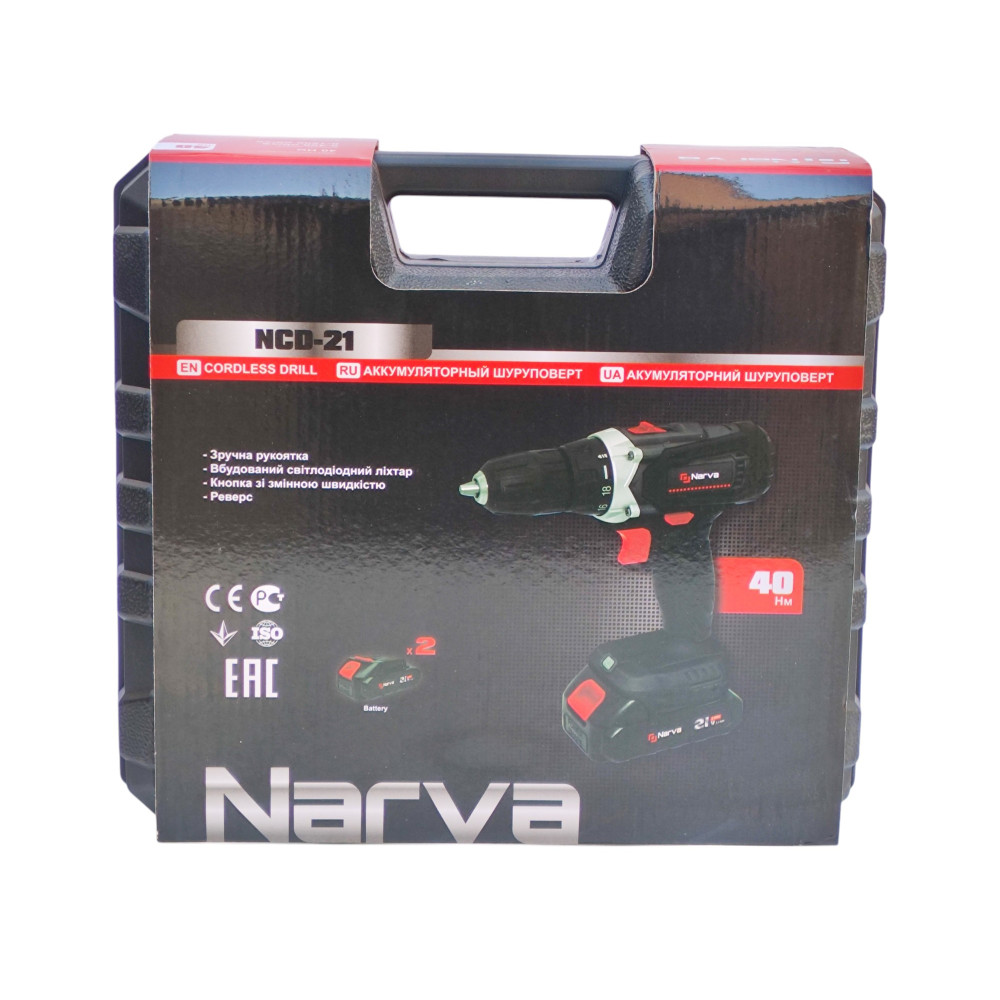 Аккумуляторный шуруповерт Narva NCD-21
