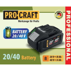 Акумуляторна батарея Procraft Battery 20/40V 8/4 Аг