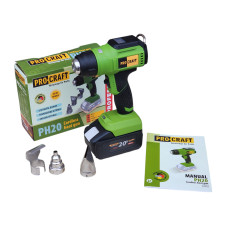 Акумуляторний фен промисловий Procraft PH20 (без акб та зп)