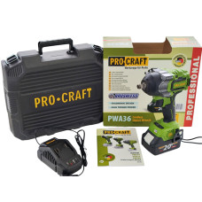 Акумуляторний гайковерт Procraft PWA36 Кейс (з 1 АКБ и ЗП)