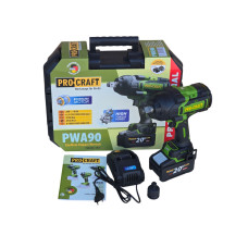 Гайковерт акумуляторний ProCraft PWA90 Кейс (з 1 АКБ та ЗП) 2100Нм