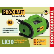 Акумуляторний насос та дефлятор Procraft LK30 (без АКБ та ЗП)