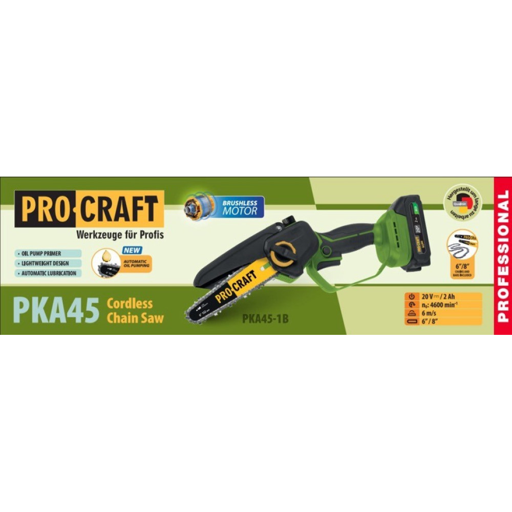 Аккумуляторная мини пила Procraft PKA45 (1 АКБ и ЗУ)