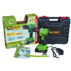 Шуруповерт акумуляторний Procraft PA18LiN DFR (з 1 акб та зп)