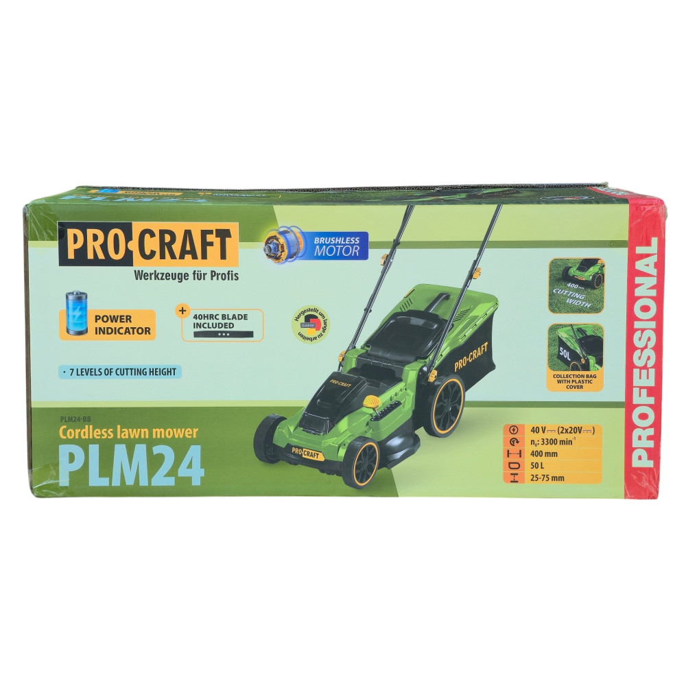 Акумуляторна газонокосарка Procraft PLM24 (без АКБ та ЗП)