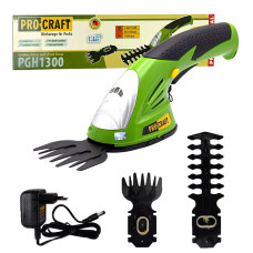 Підрізувач трави та кущоріз акумуляторний Procraft PGH1300