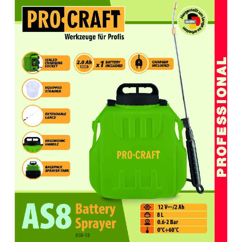 Аккумуляторный опрыскиватель Procraft AS8