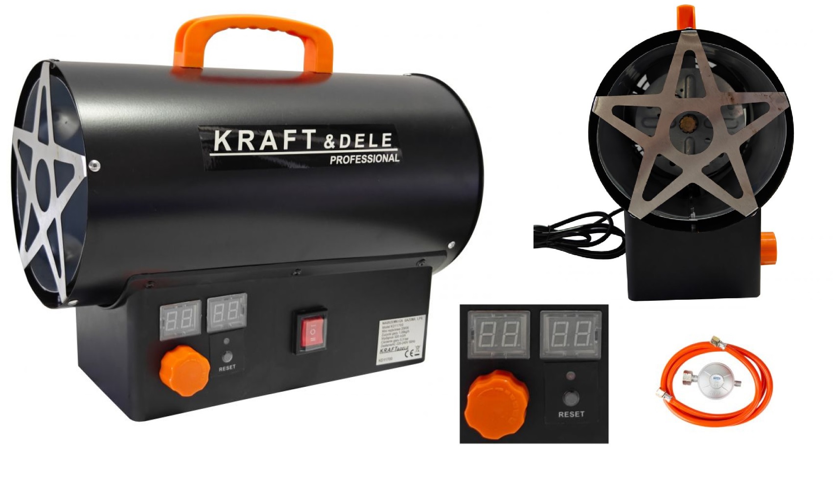 Газова гармата Kraft&Dele KD11700 25 кВт з терморегулятором kraft dele kd 11700